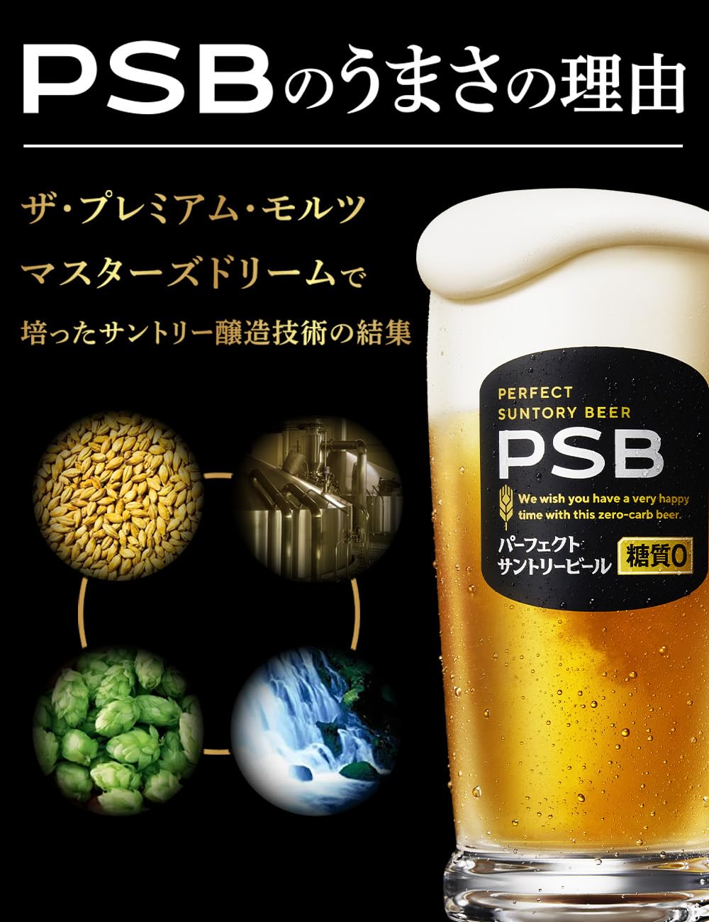 Amazon.co.jp: パーフェクトサントリービール PSB 350ml 48本 【糖質